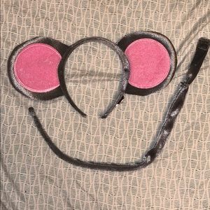 Grey Costume Mouse Ears and Tail 🐭